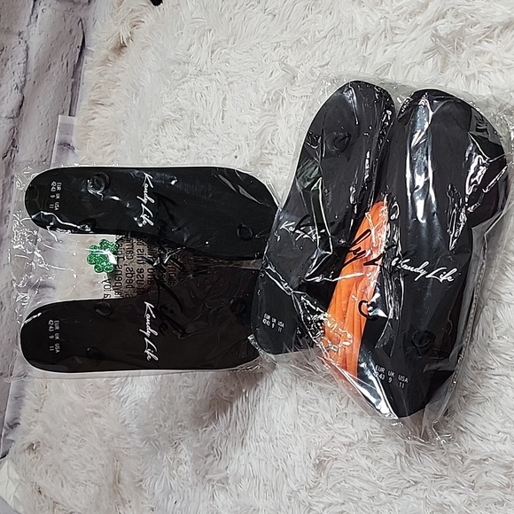 3pcs Kandy Life Interchangeable Sandals - Flat & Wedge/ sizes 11/ NWT/ ORANGE - Picture 2 of 10
